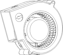 Squirrel cage blower, drawing