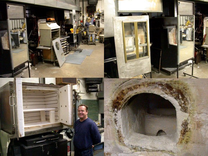 Peter Patteerson's studio hot wall and furnace.