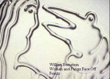 William Berstein drawing with glass, detail