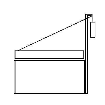Annealer with counter weight to rear on pulley