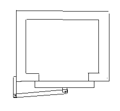 Furnace, top section, door double pivot, drawing