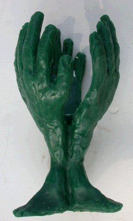 Goblet casting wax - 3 hands, 3 feet