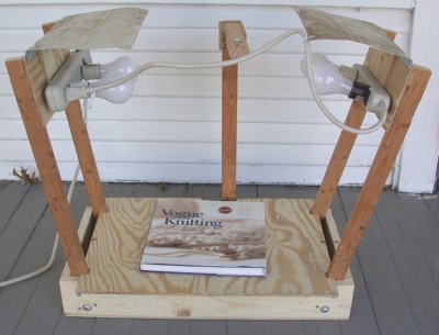 Home built fold up document processing stand