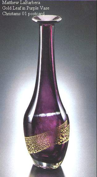 Gold leaf in  purple vase, Matthew LaBarbera