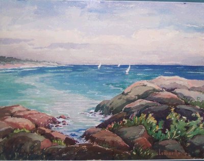 Louse Kelly painting water color seashore probably New England