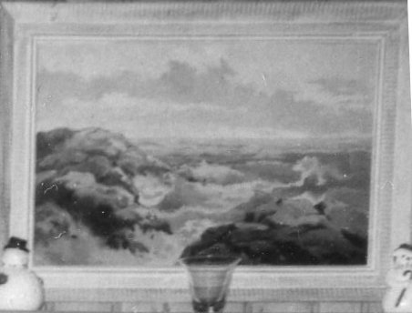 Louise Kelly seascape over mantle at 478 N.Shore Dr. c.1955