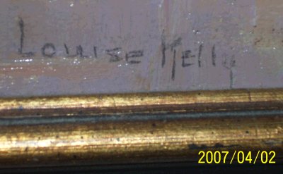 Louse Kelly painting Early? Signature on French Village