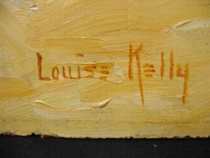 Louise Kelly enlargement of typical signature from "Pacific Coast of Mexico" in left corner