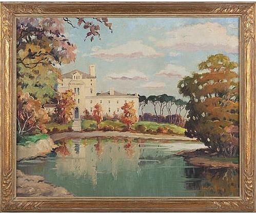 Image of painting of Lake Laverne sold at auction in