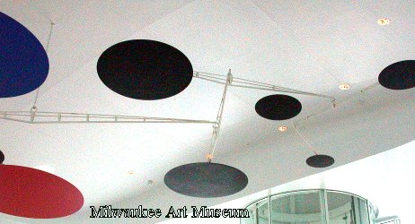 Calder flat mobile in Milwaukee Art Museum