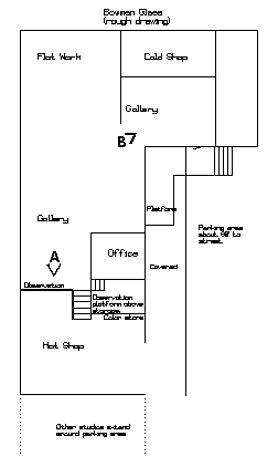 Floor plan of Jim Bowman studio