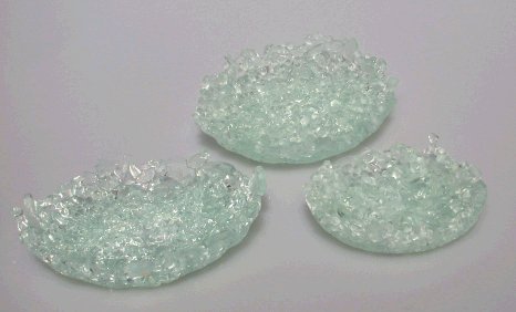 Fused saucers from tempered glass