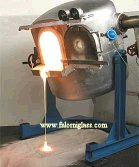 small commercial glass furnace from Italy