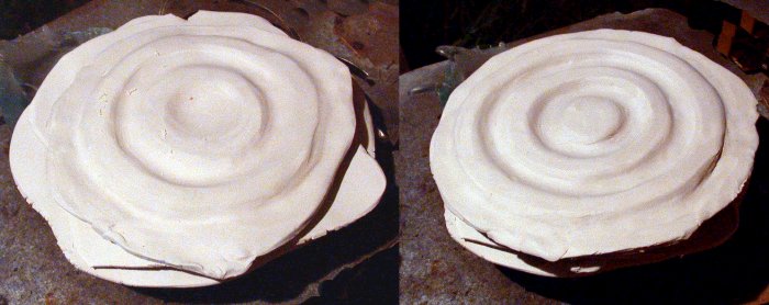 Molds for suncatchers, thin clay, circular