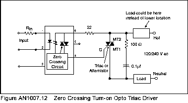 SSR using zero crossing triggering