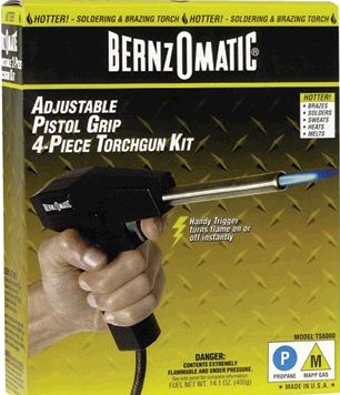 Burnzomatic TS6000 trigger start pistol torch on a hose