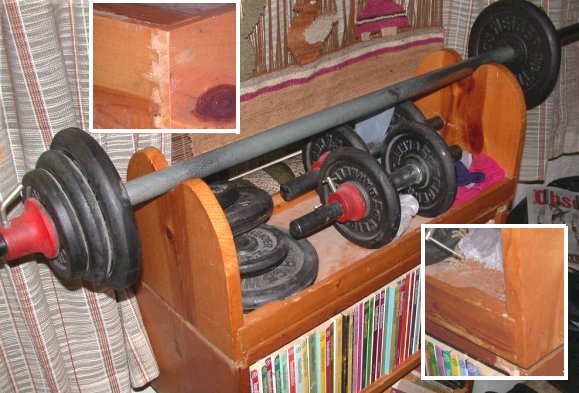 Modular box to support weight bar and weights