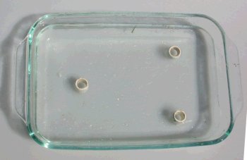 Glass tray table top fountain - spacers